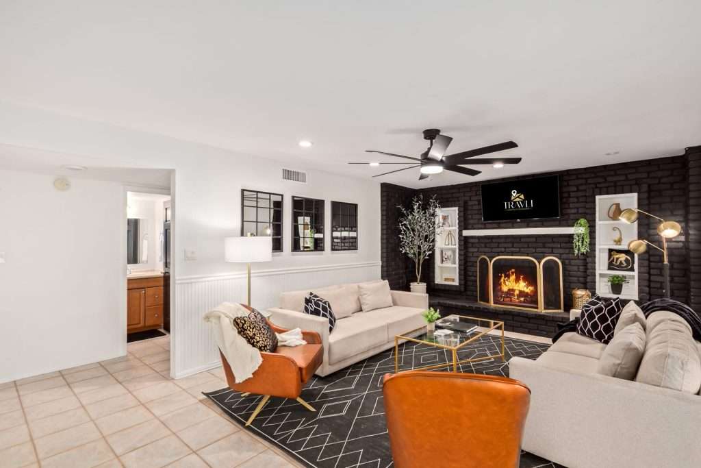 Designer interior of a Phoenix short-term rental