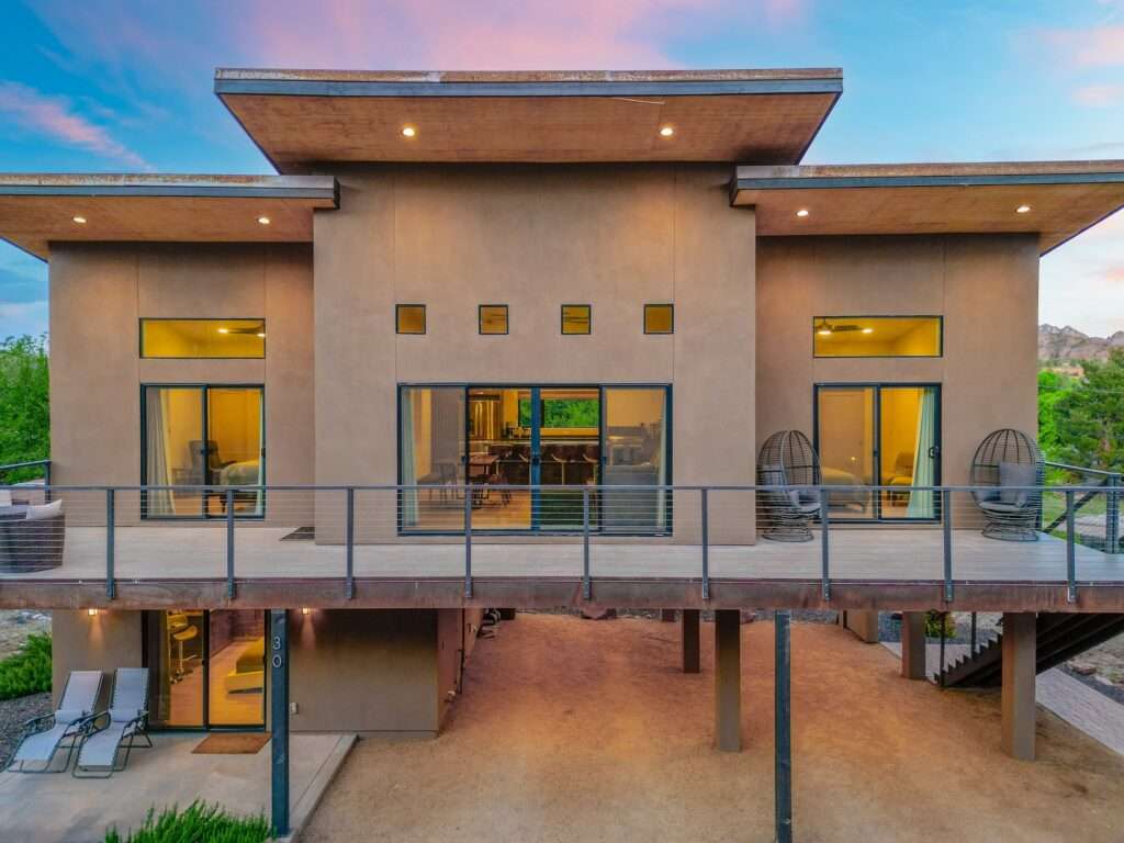 Sedona vacation rental living space managed by Travli