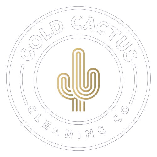 gold cactus cleaning logo
